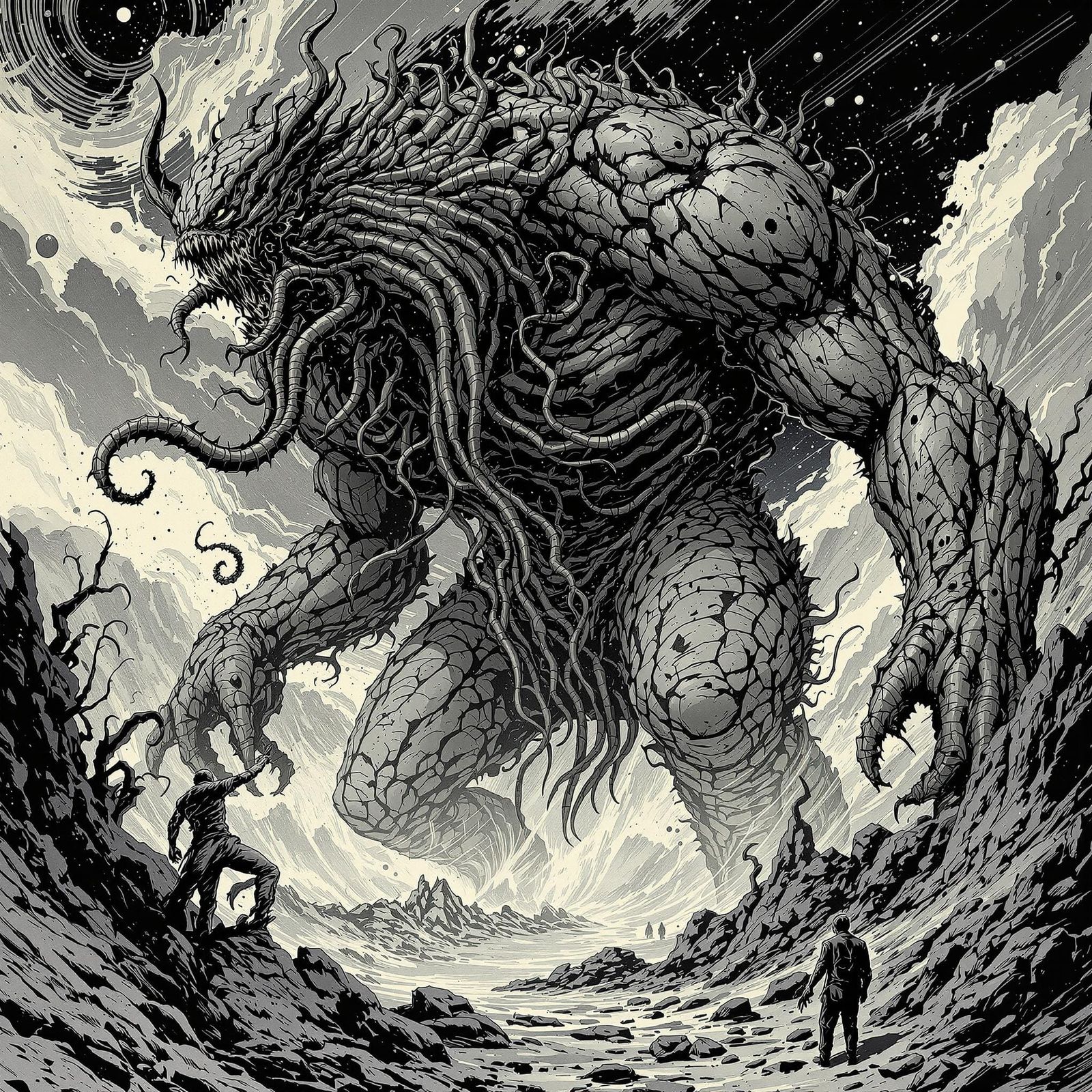 Colossal Horror in Anime Style Inspired by Ito