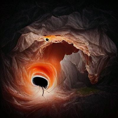 Black Hole Consumes a Vast Cave