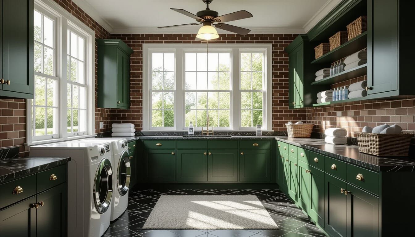 Victorian Laundry Room in Ambient Light