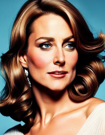 Kate Middleton as Greta Garbo Portrait