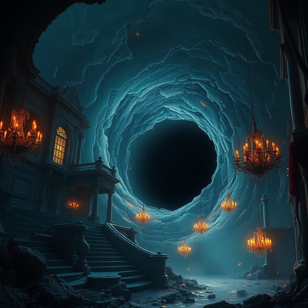 Mansion Collapse into Cosmic Void