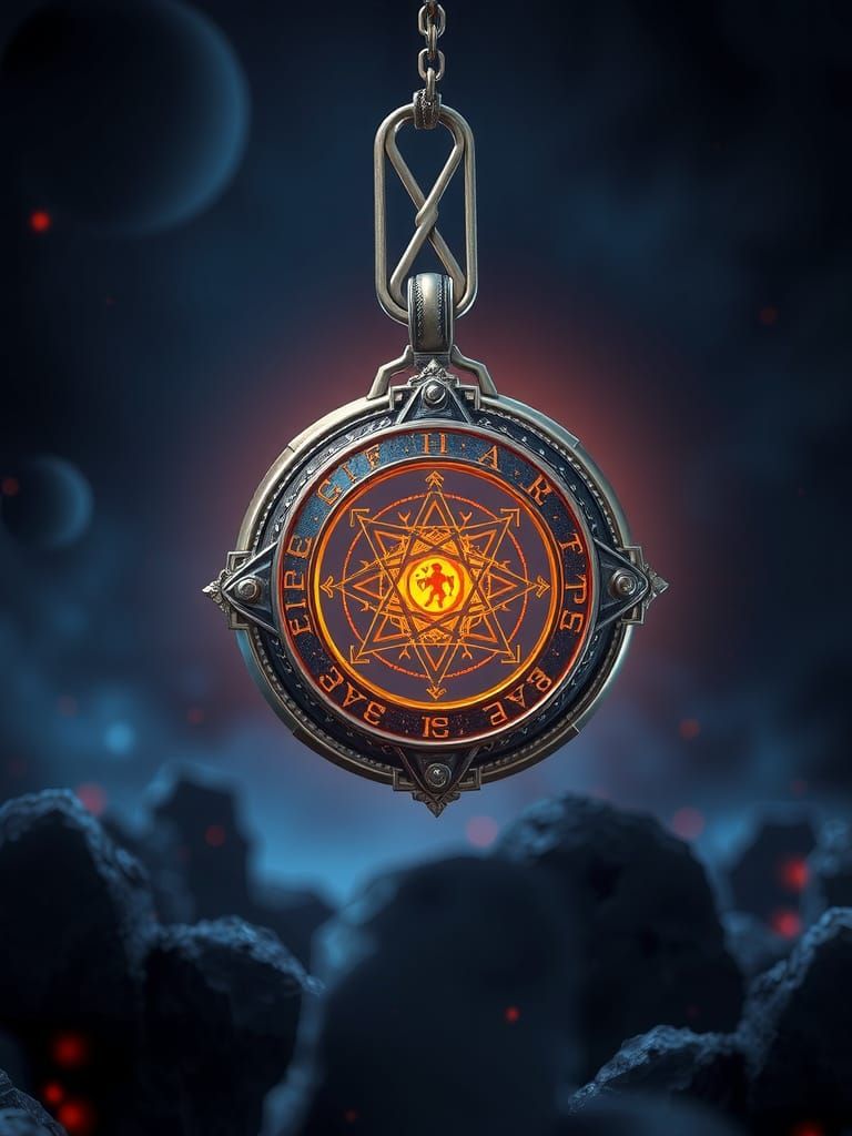 Ethereal Amulet Shines in Darkened Realms