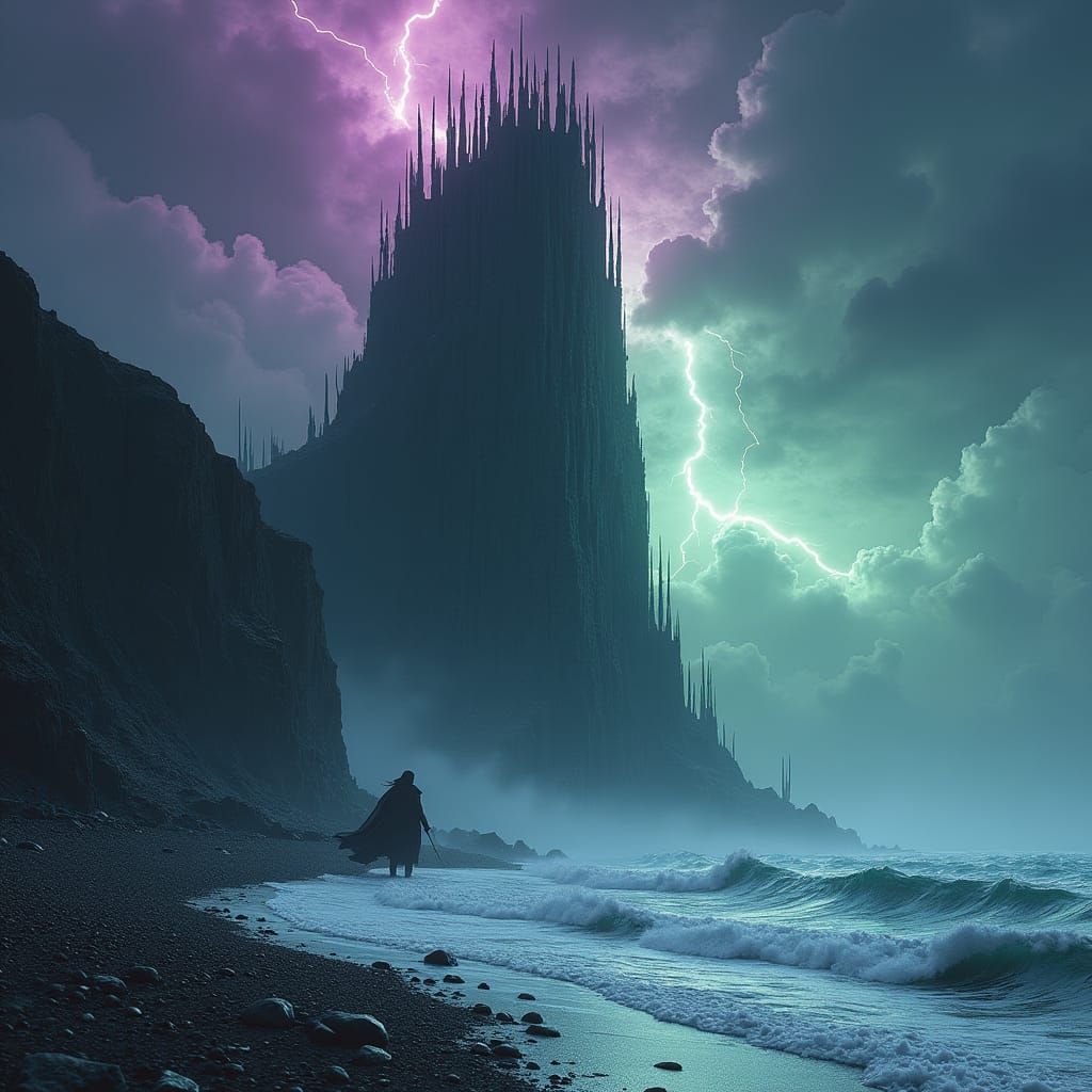 Dark Iron Lich Tower Under Swirling Storm