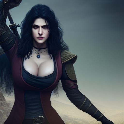 Alexandra Daddario as Yennefer: Hyperrealistic Digital Art