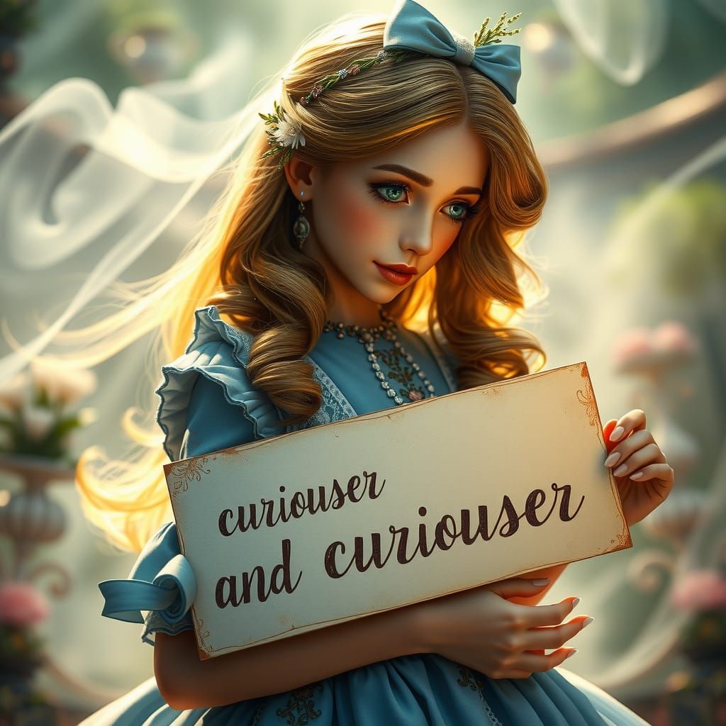 Alice in Wonderland in Golden Light