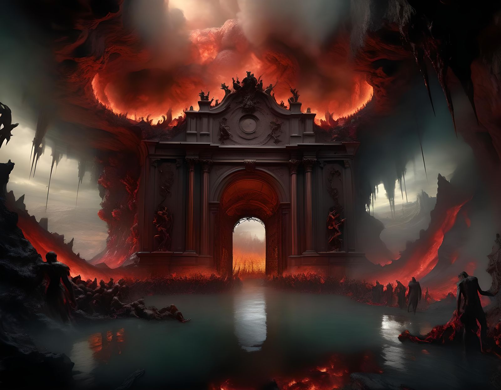 The Gates of Hell From Dante's Inferno. When Dante And Virgi...