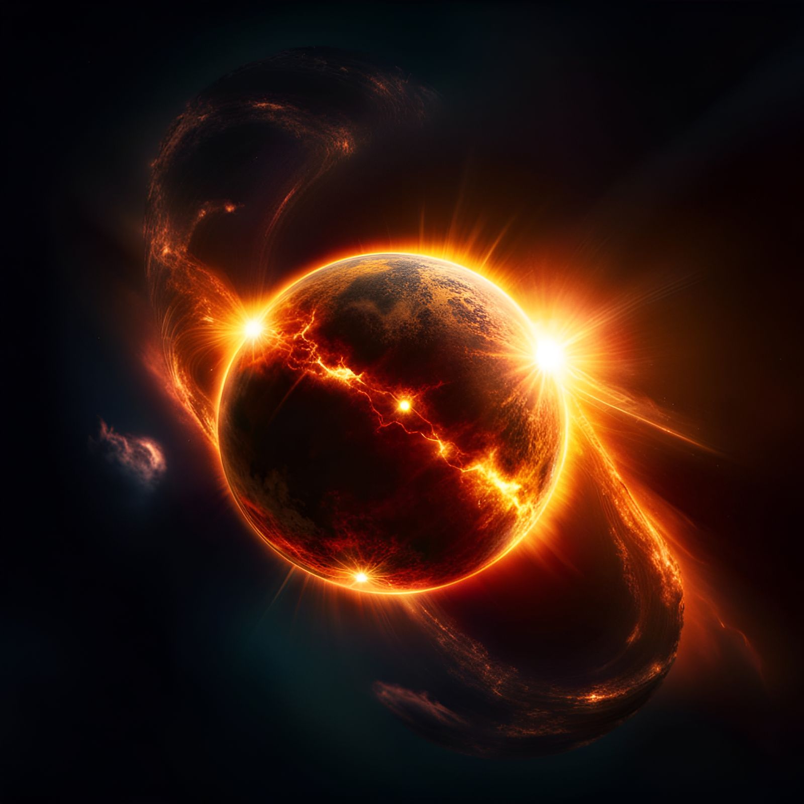 Earth Orbits Sun in Vast Expanse of Space