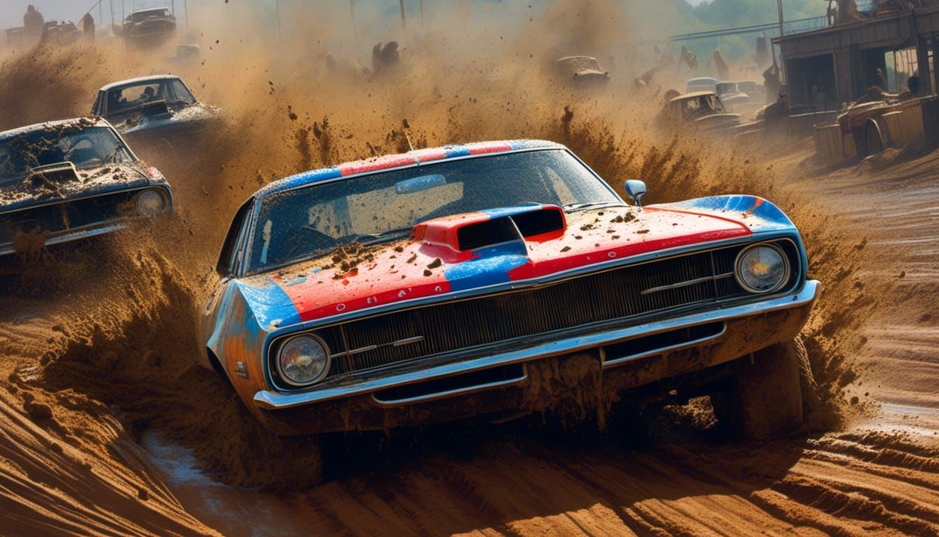 Hyperrealistic Mud Runner in Abandoned Factory