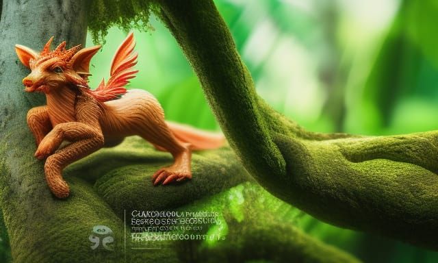 Mythical Creatures in Tropical Jungle: 3D Render