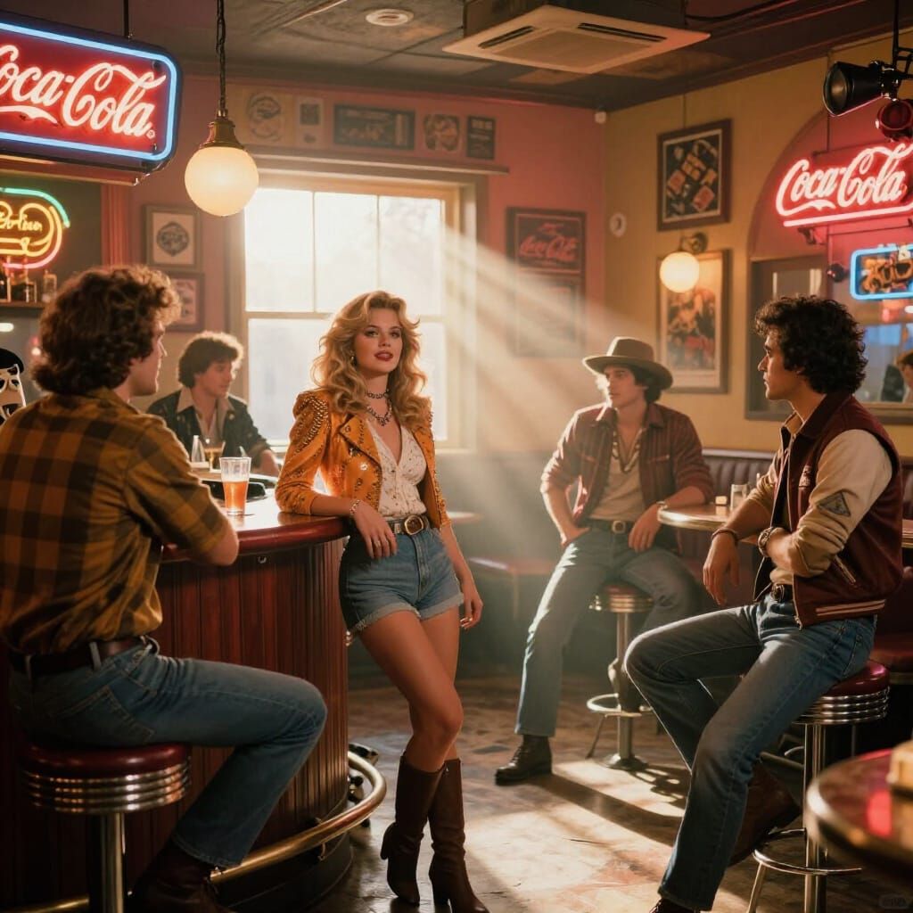 1980s Coca-Cola Pub with Ethereal Light