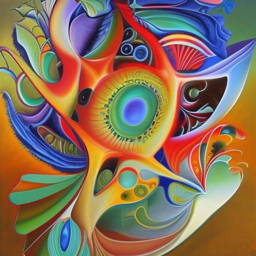 English Village Oil Painting in Expressive Style