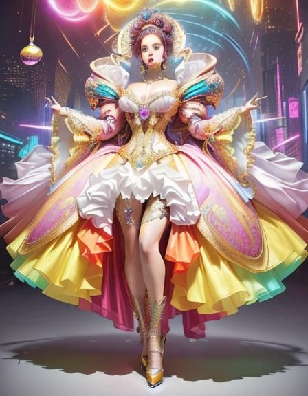 Cyberpunk Aristocrat in Extravagant Garment