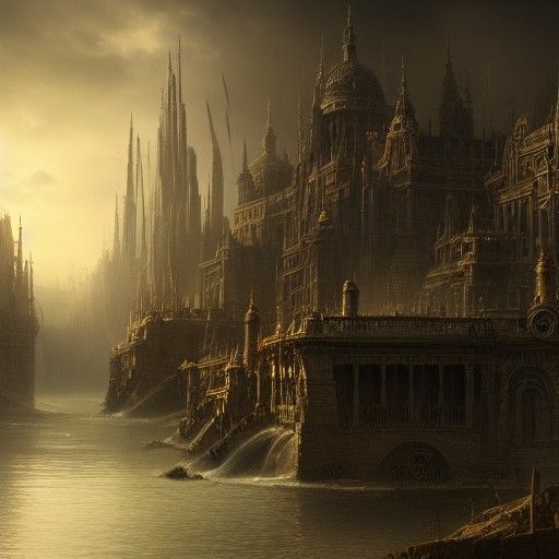 Epic Caustic Landscape in Digital Matte Painting