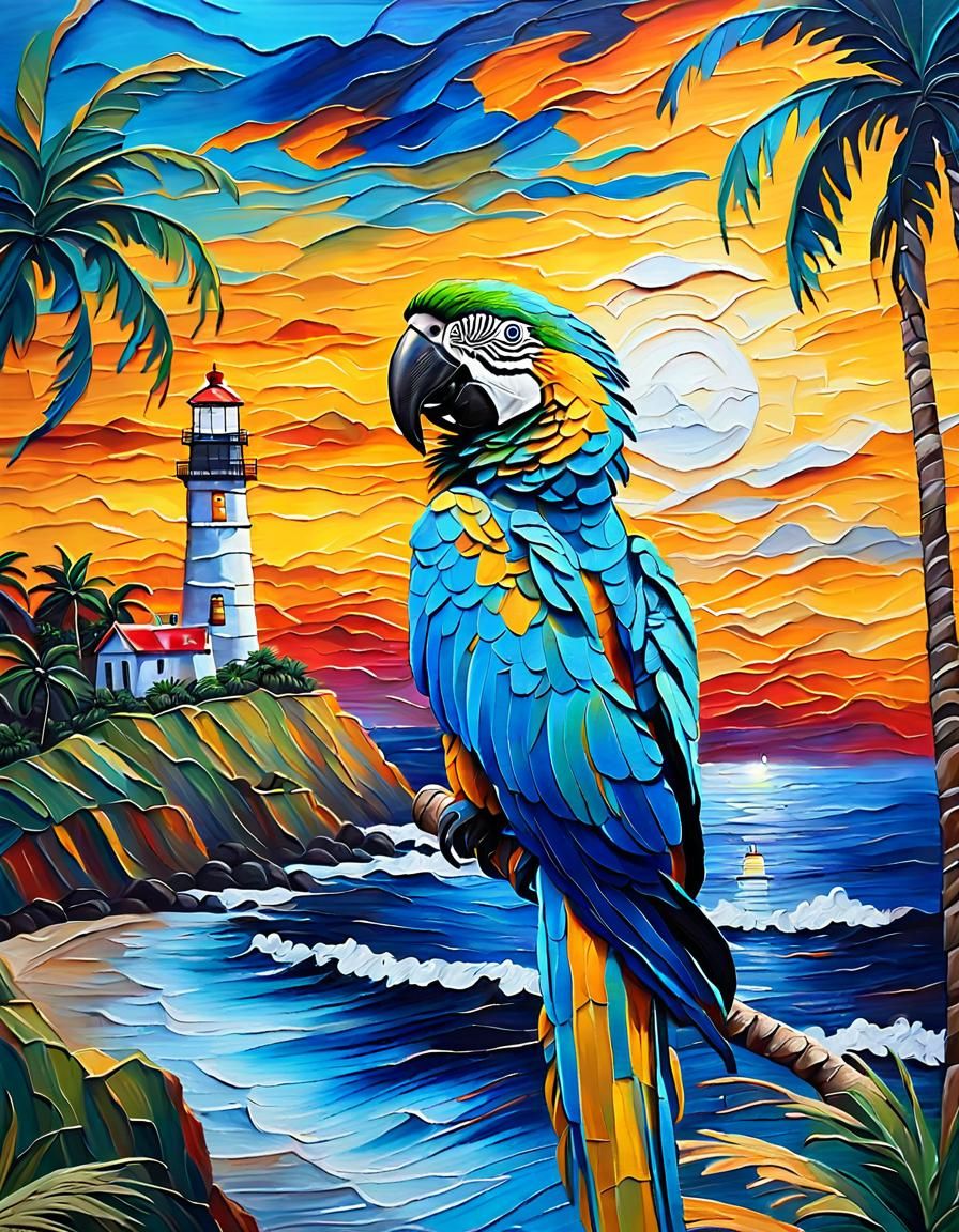 Sunset Macaw