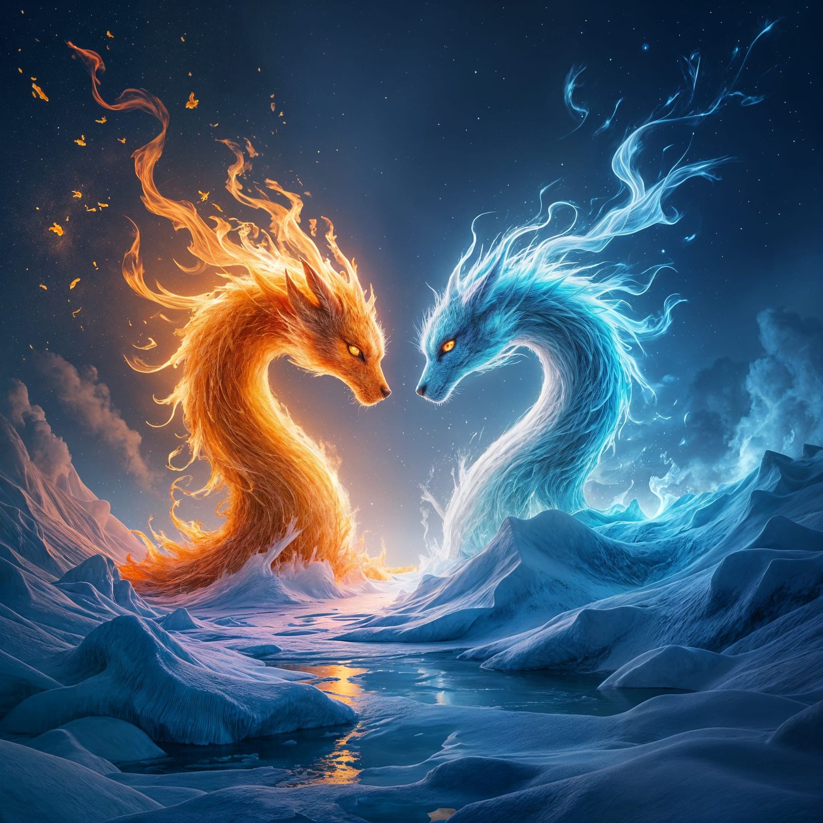 Fire and Ice: A Dramatic Contrast