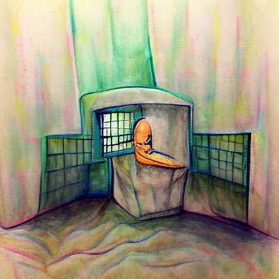 Abstract Solitary Confinement: AI Generated Image