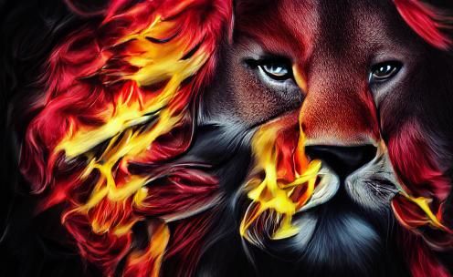 Field of Bright Orange Flames