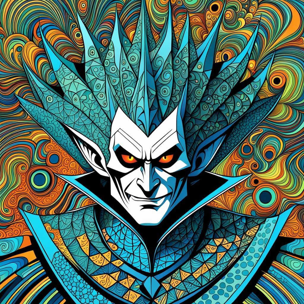 Retro Cartoon Villain in 1950s Comic Style