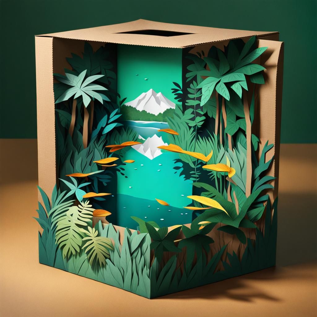 Hyperrealistic Jungle in a Box Splash Art
