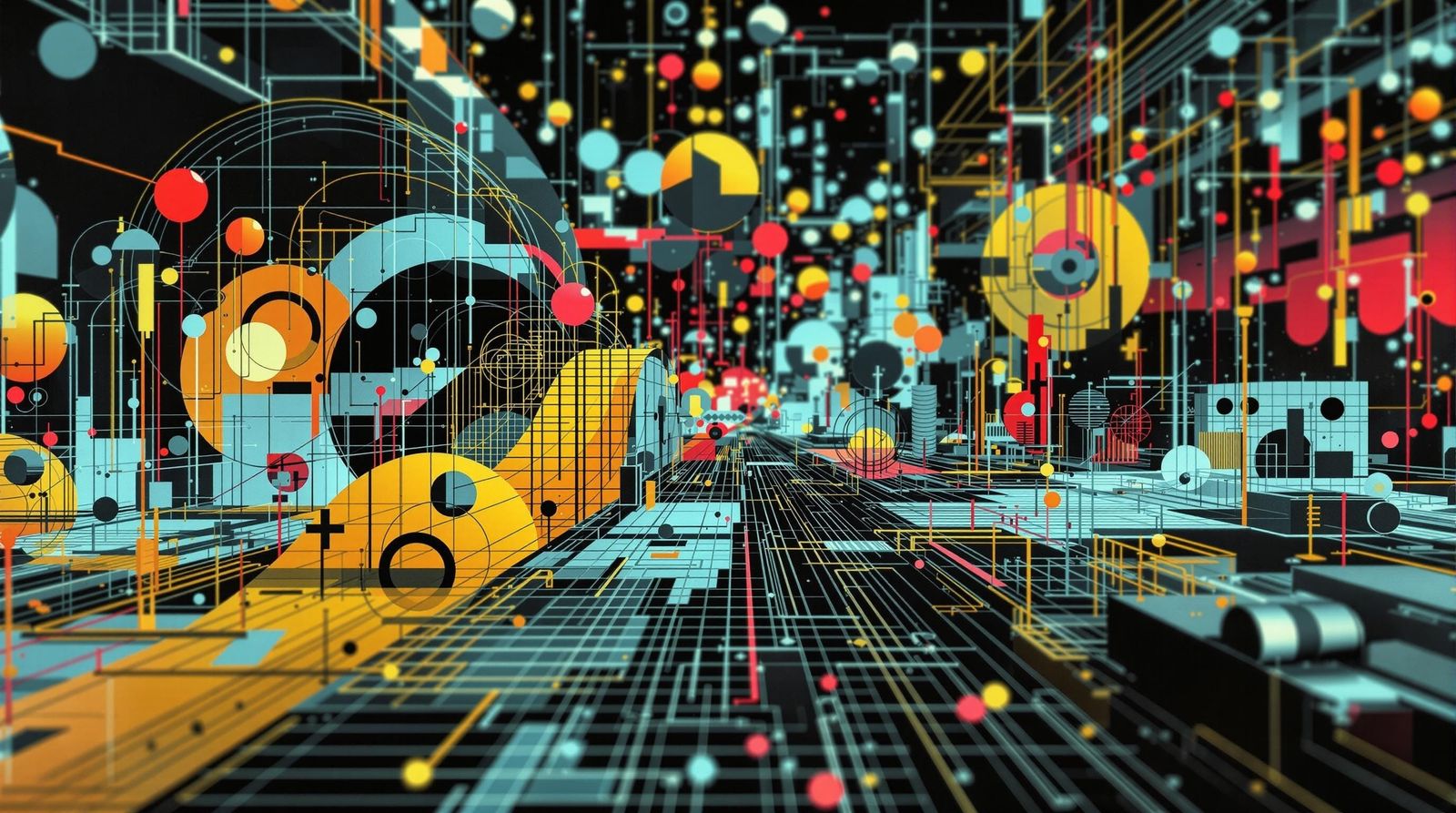 Futuristic Graphic Score in Avant-Garde Style