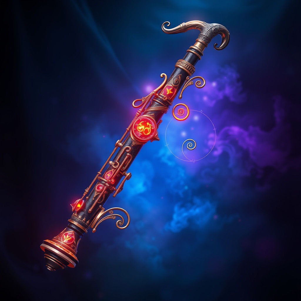 Enchanted Clarinet Radiating Ethereal Glow