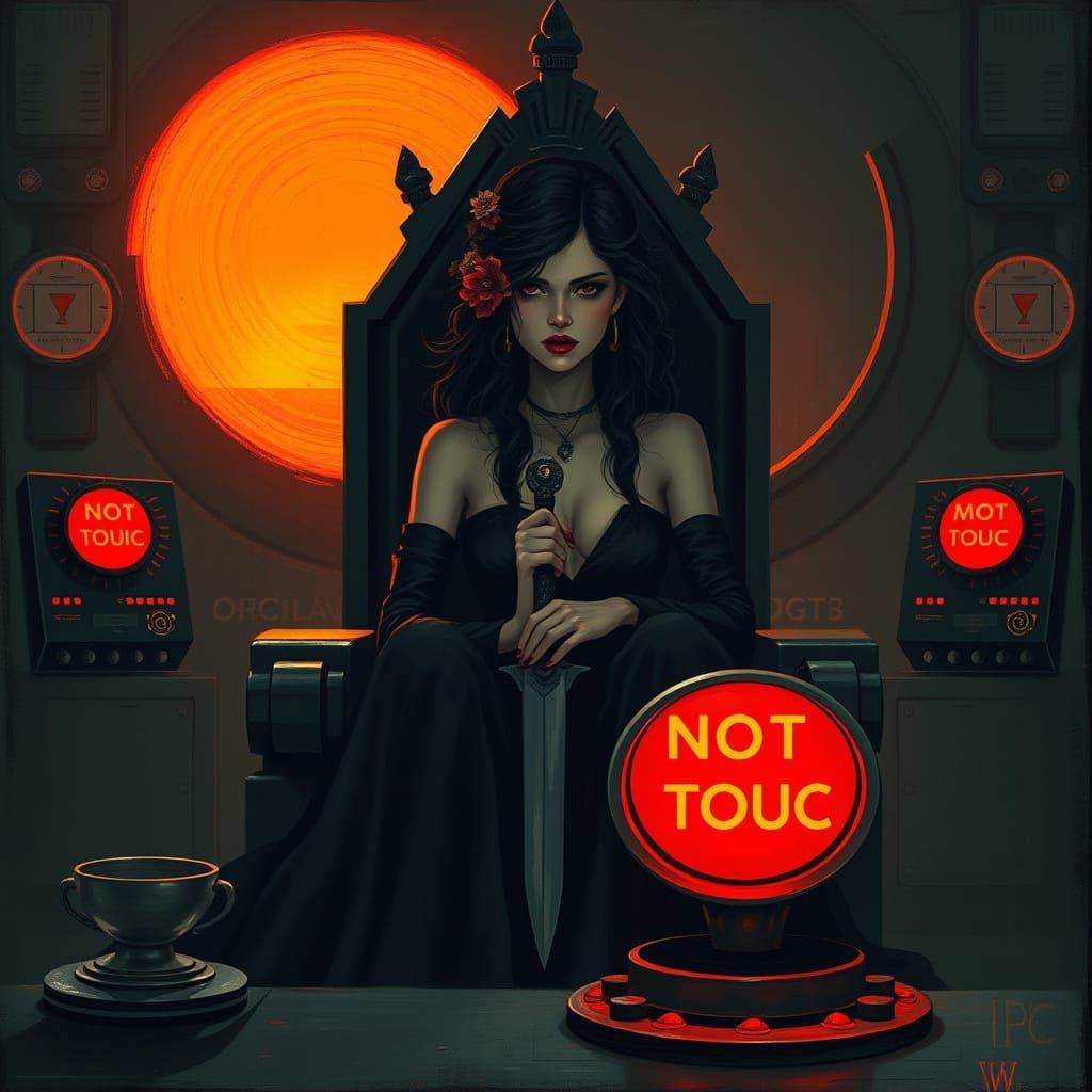 Dark Fantasy Queen on the Brink of Chaos