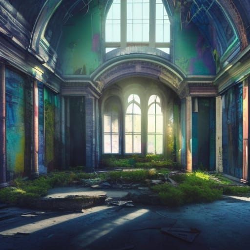 Creepy Abandoned Building Reclaimed by Nature