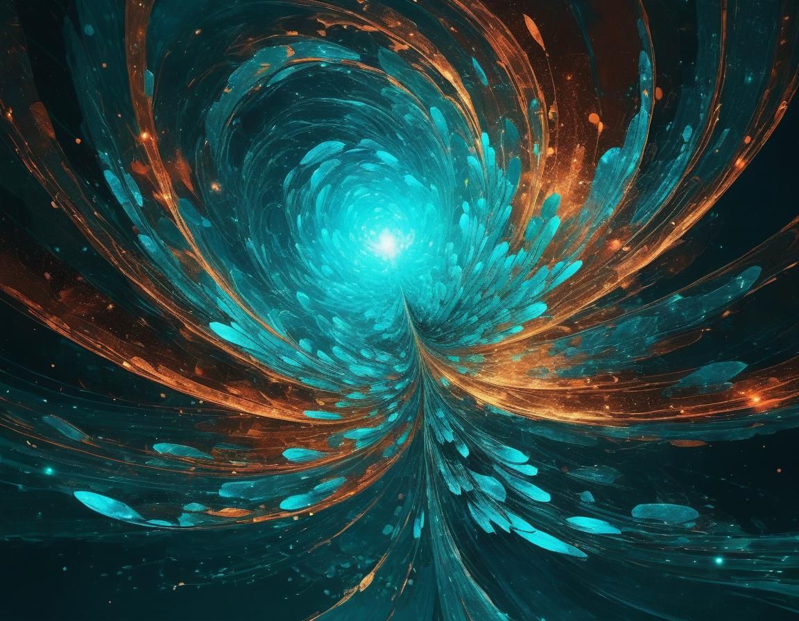 Ethereal Abstract Scene with Luminous Colors