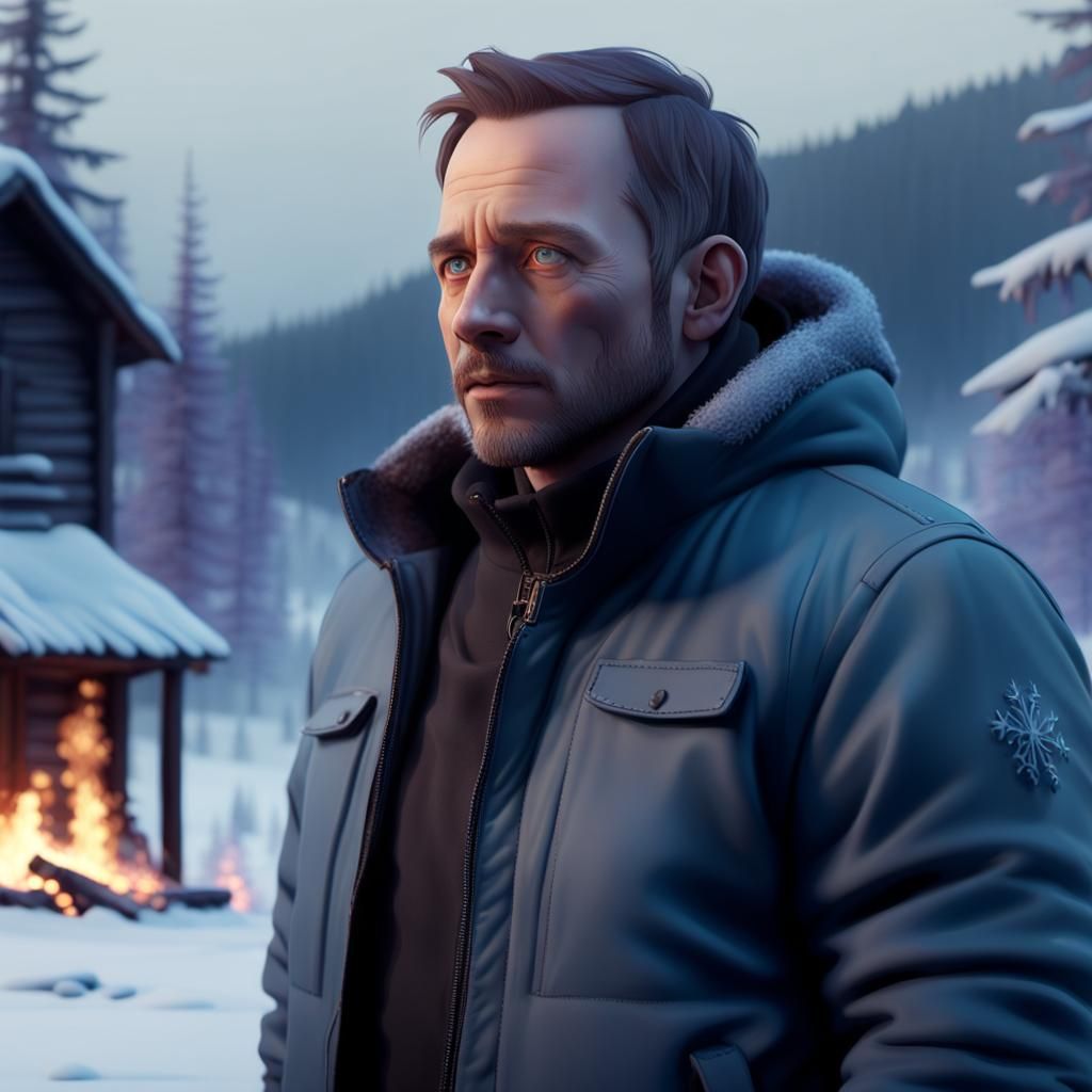 Snowy Detective Scene in Quebec Cabin Fire