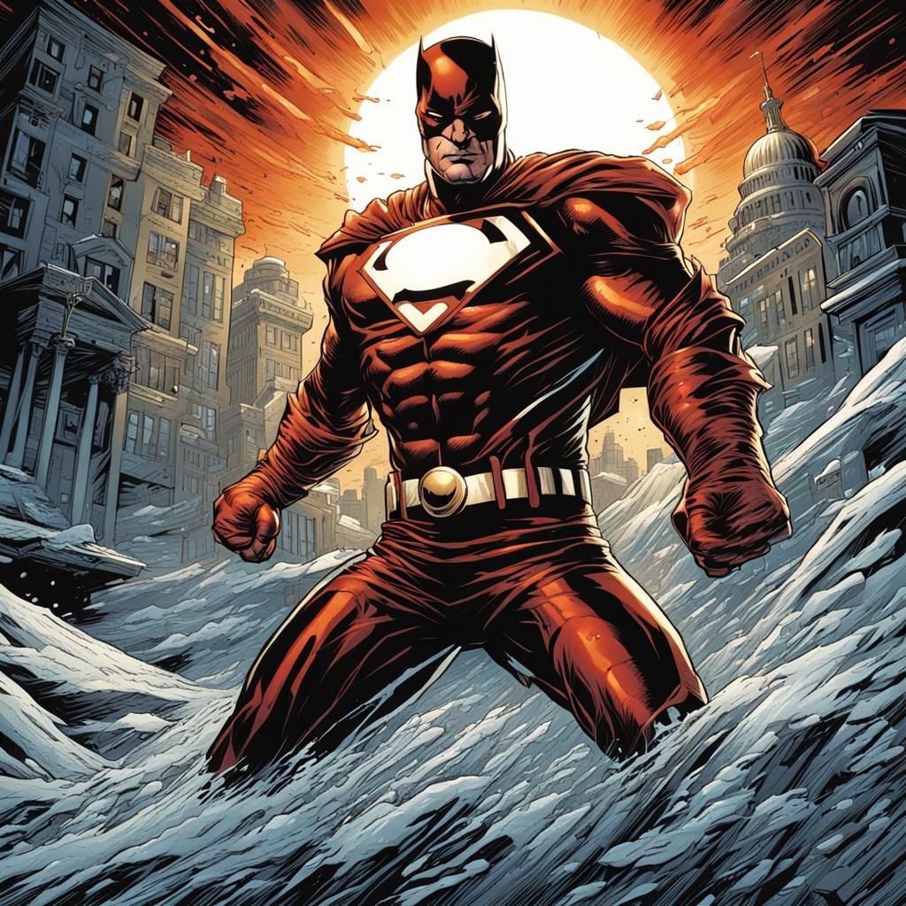 Dynamic Superhero Comic Book Art
