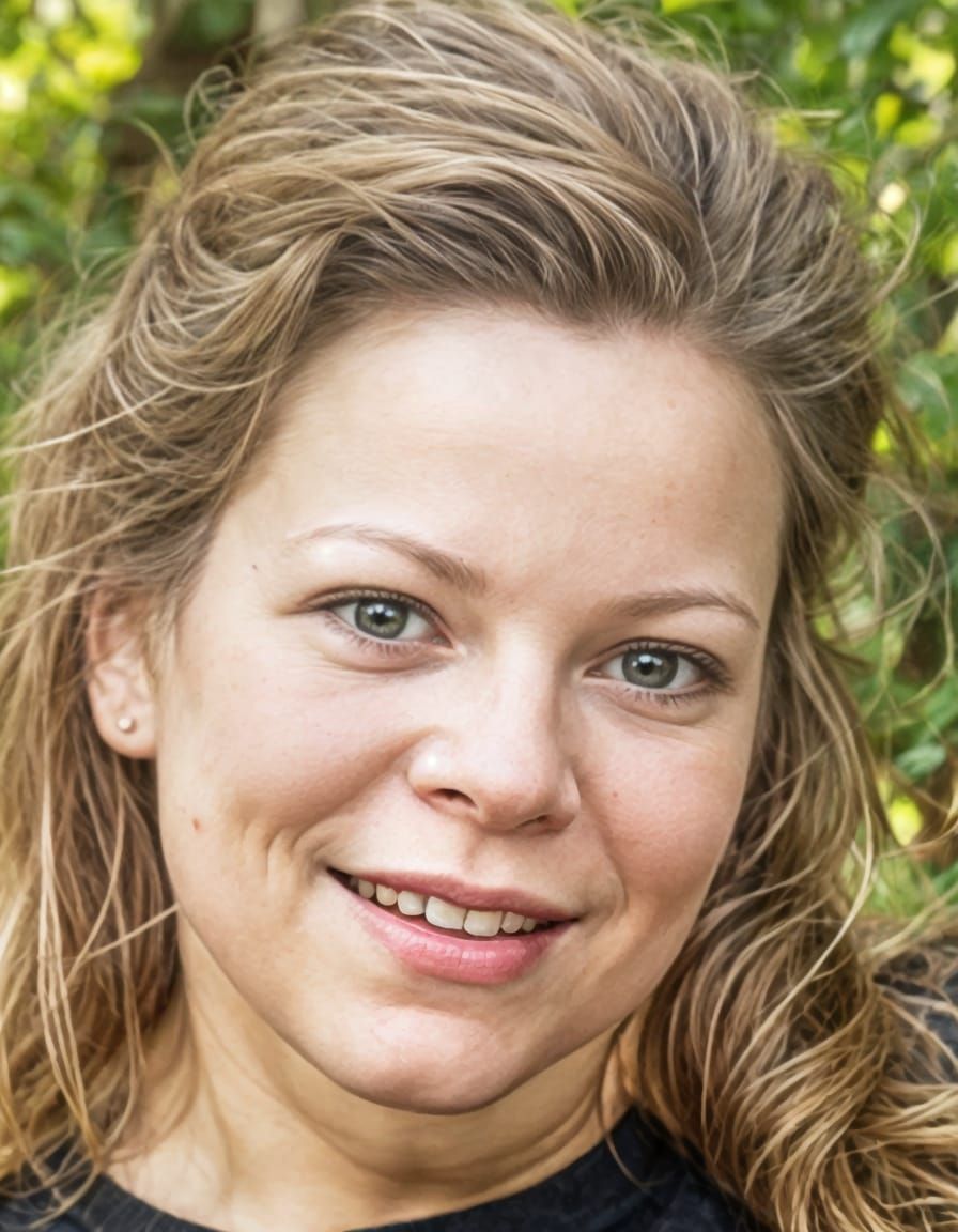 Mother in Blue Dress Holding Five Newborns