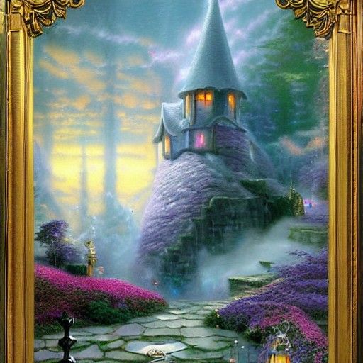 Cat Wizard Casting Magic in Ethereal Style