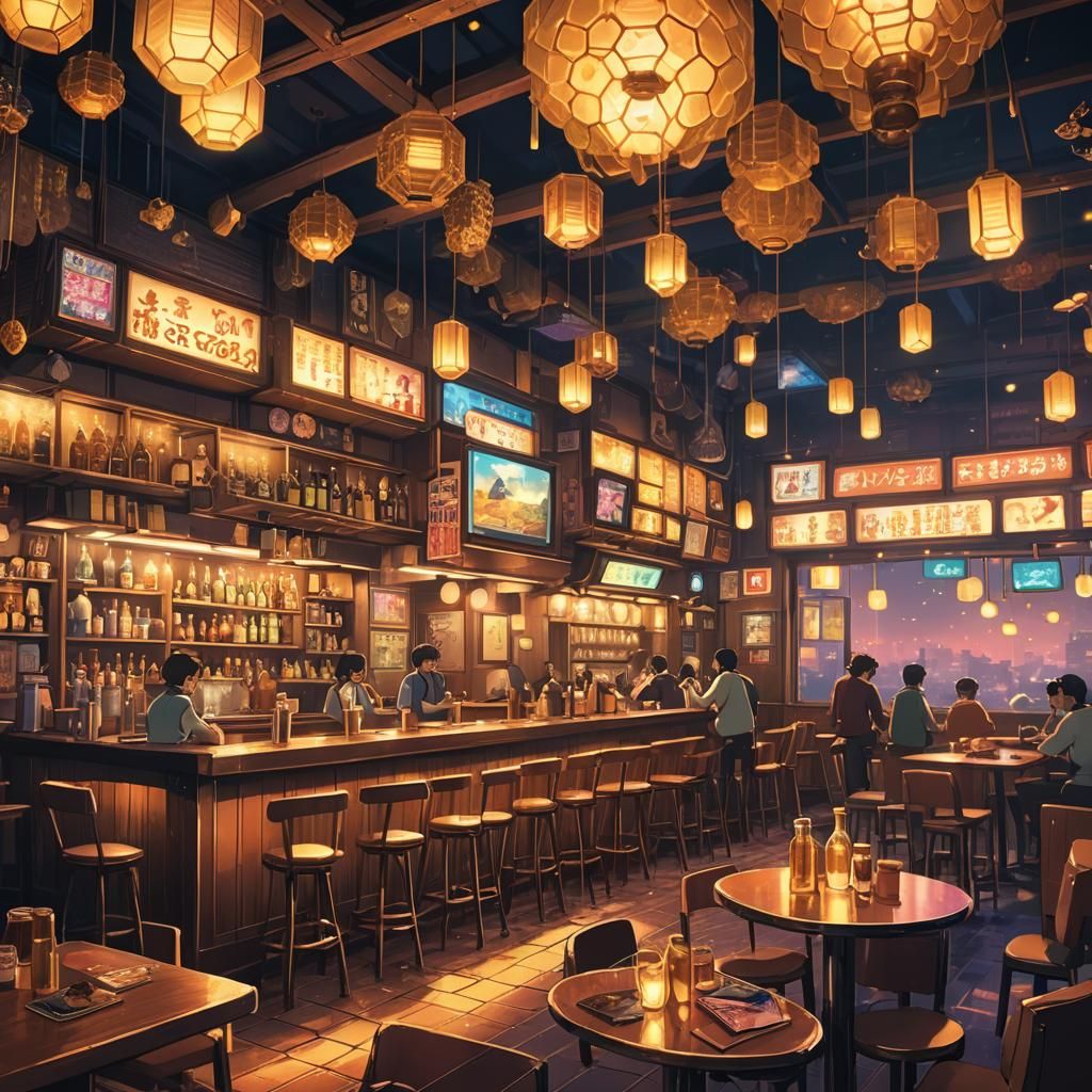 Anime Key Visual: 50s Honey Bee Dive Bar