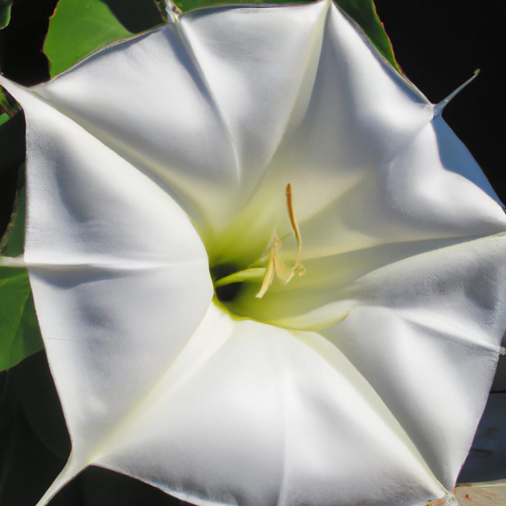 Giant Moonflower in Radiant Moonlight