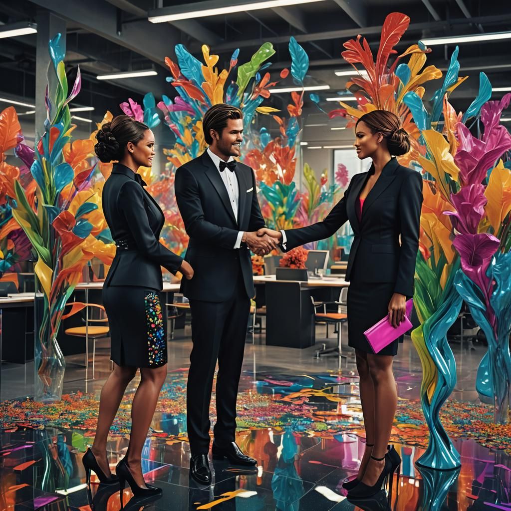 Kris Kardashian, Model, and Tyra Banks in Digital Art