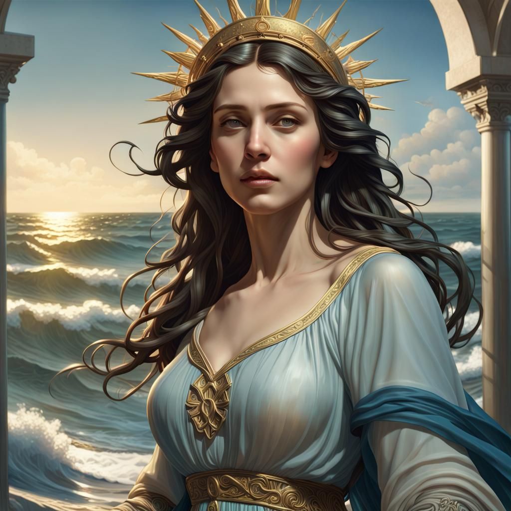 Mary, Stella Maris: Photorealistic Fantasy Art