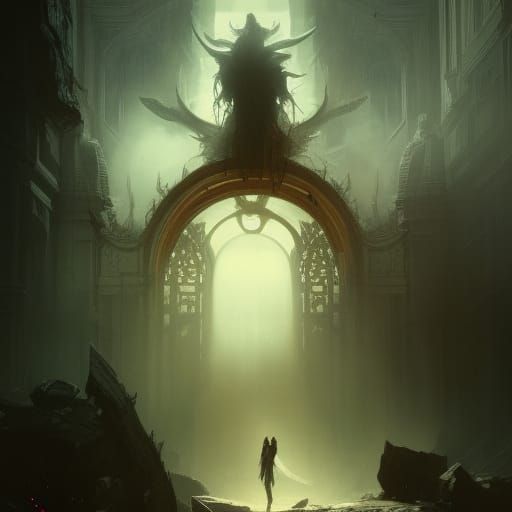 Dark Fantasy Ghost in Hyperdetailed Digital Art