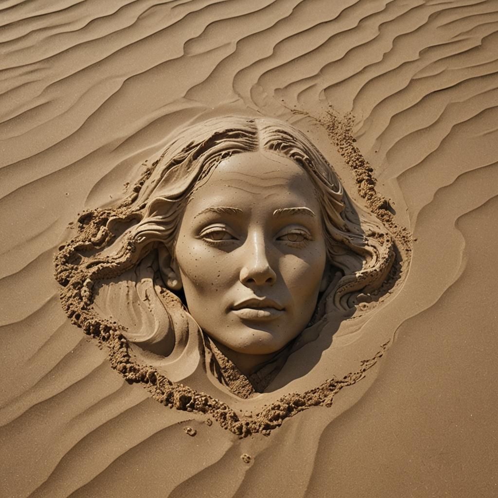 Portrait in the sand