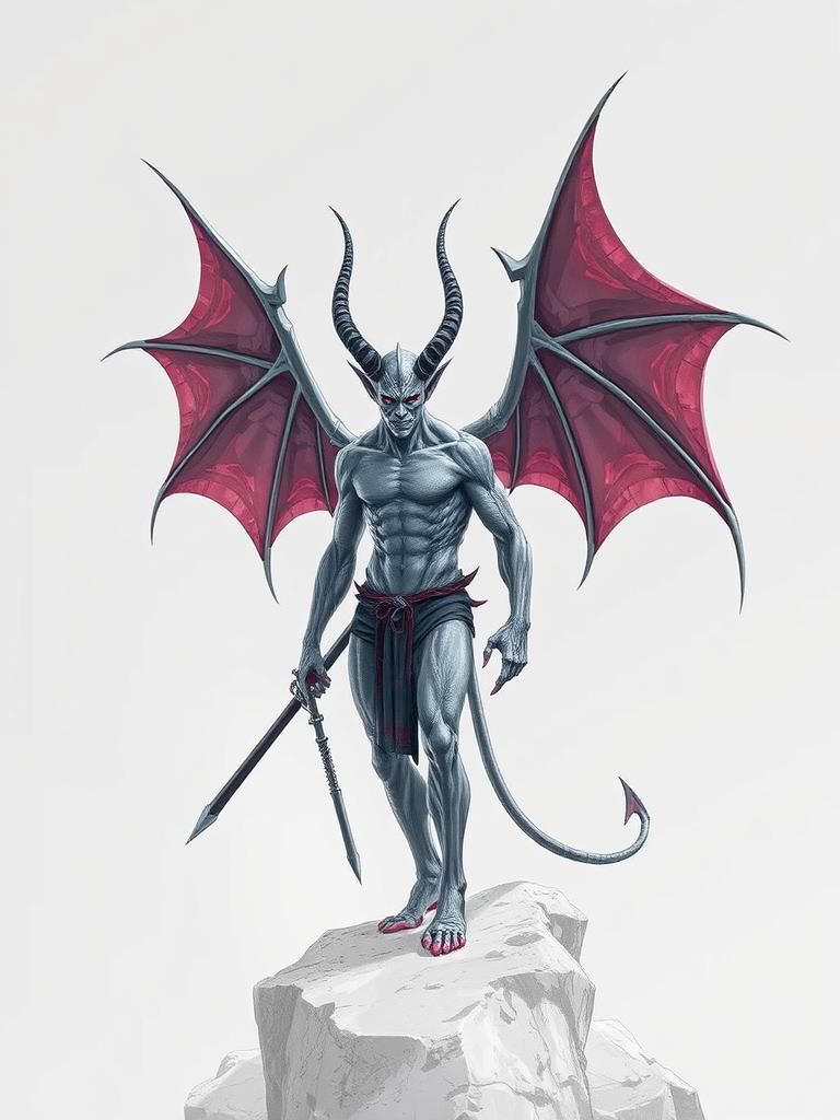 Polygonal Devil Geometric Art