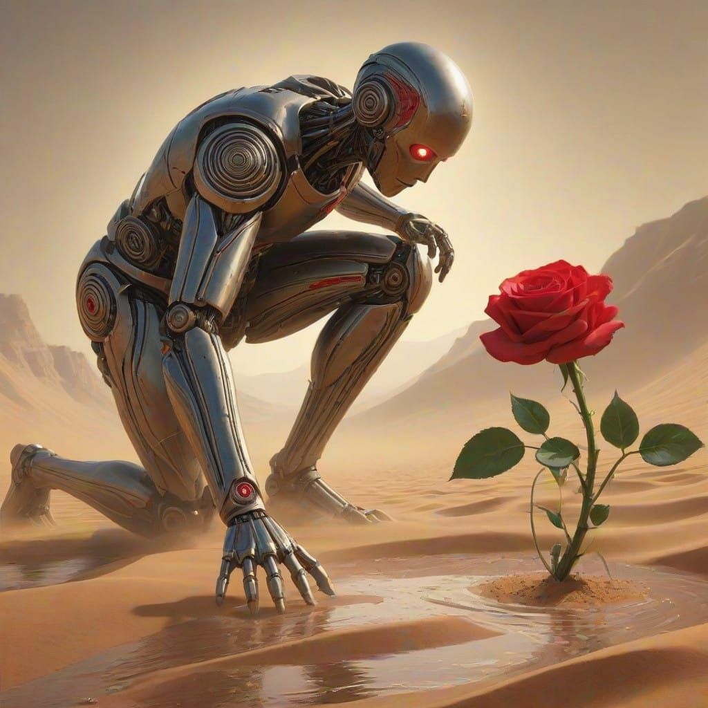 A super evolved sentient Androka validates the 'desert rivival' project