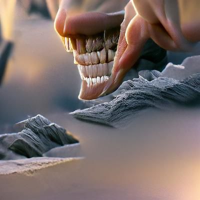 Detailed Matte Painting of Teeth