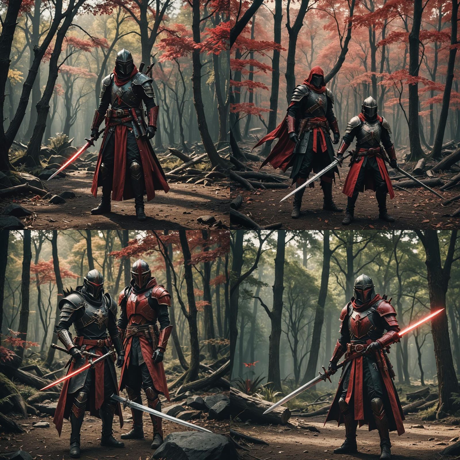 Android Mage with Sword in Cinematic Style