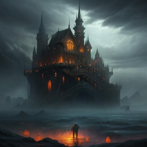 Drowning in Thoughts: Dramatic Digital Matte Painting