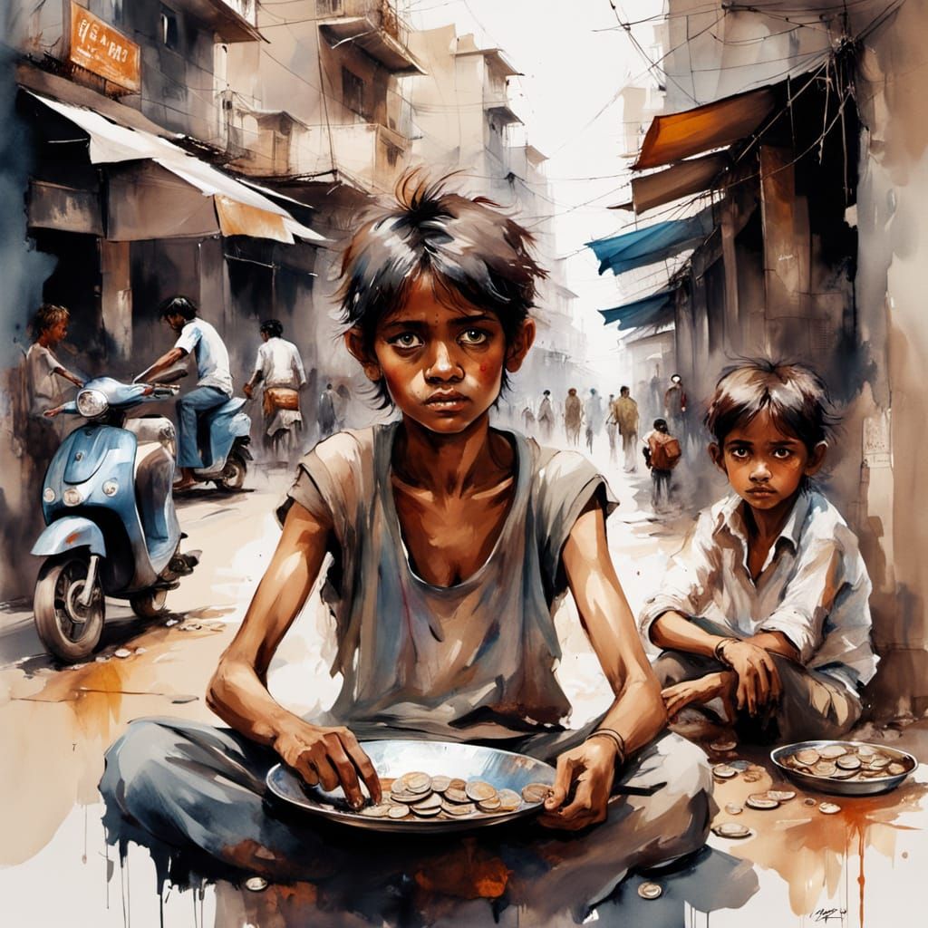 Innocent Faces Amidst Mumbai's Bustle