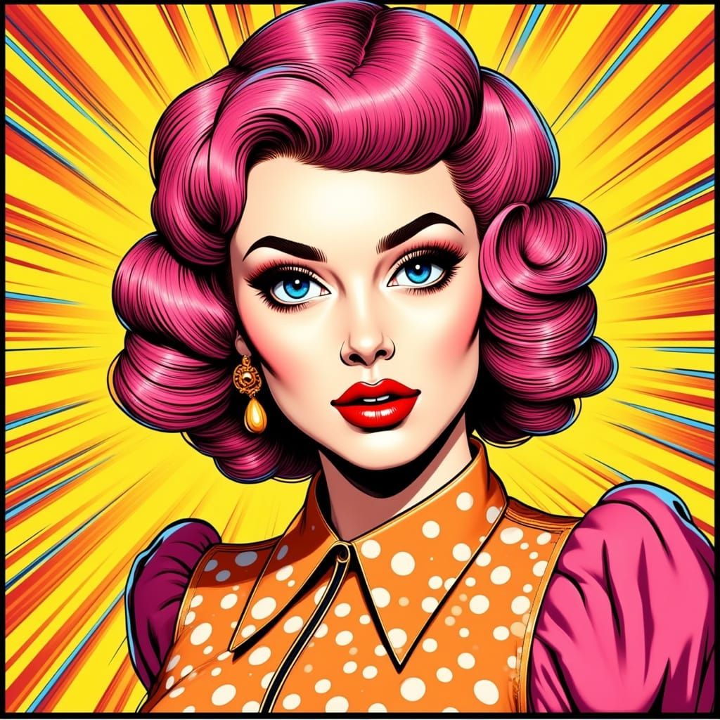 1950s pop art comic style