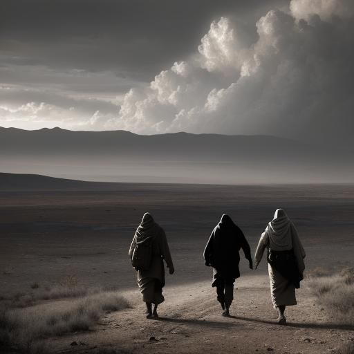 Refugees Journey Through Desolate Lands in Gritty Realism
