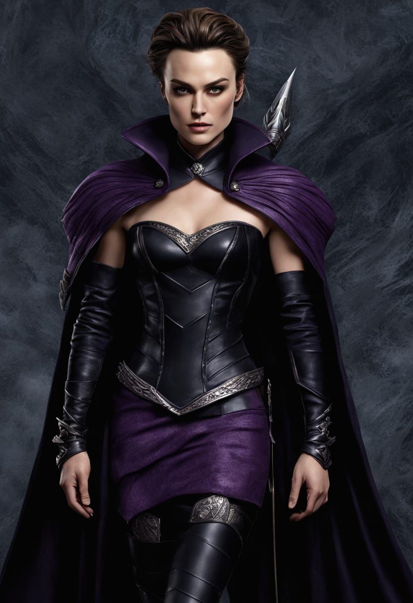 Keira Knightley as Evil-Lyn with Staff