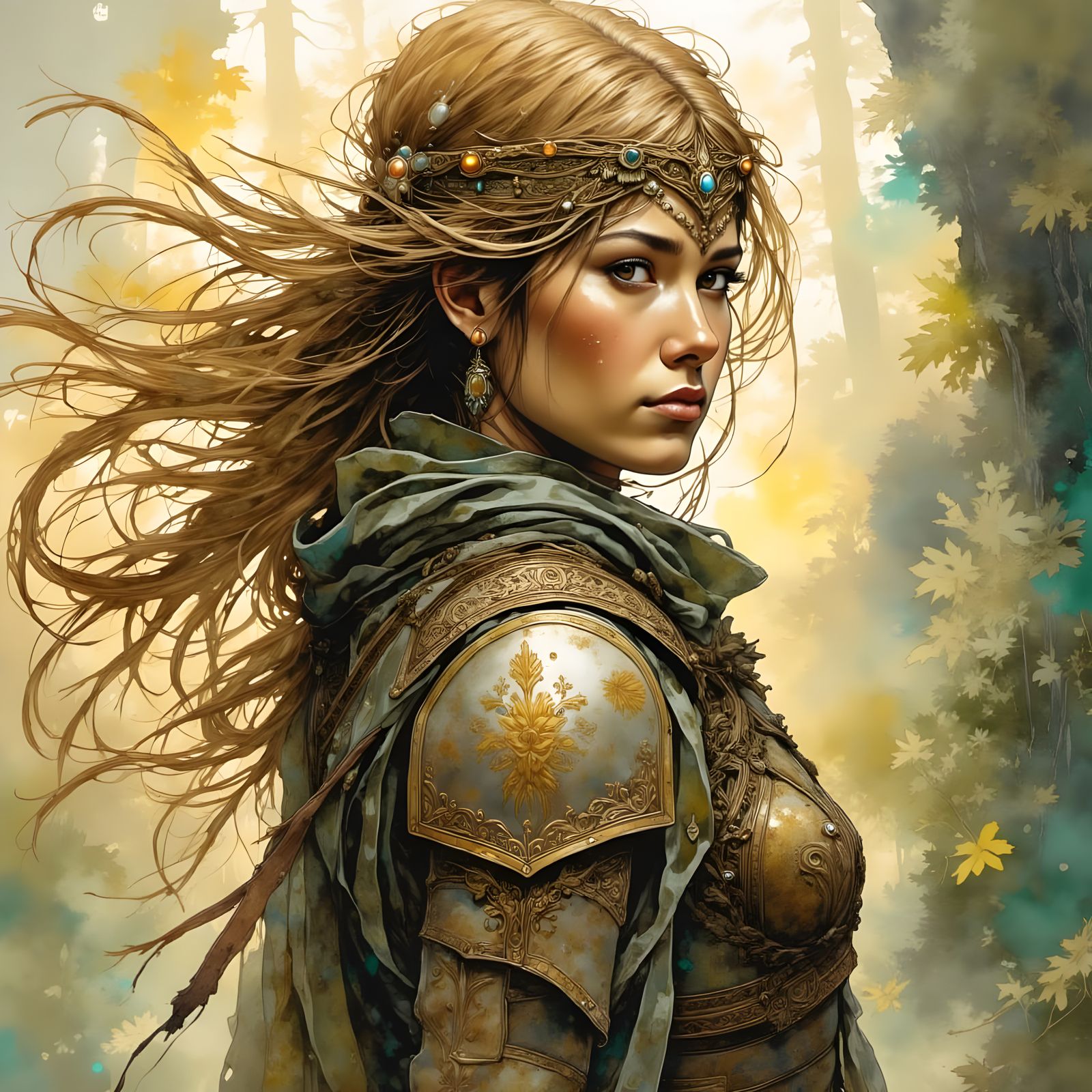 Warrior Queen Smiles, in Luis Royo Style