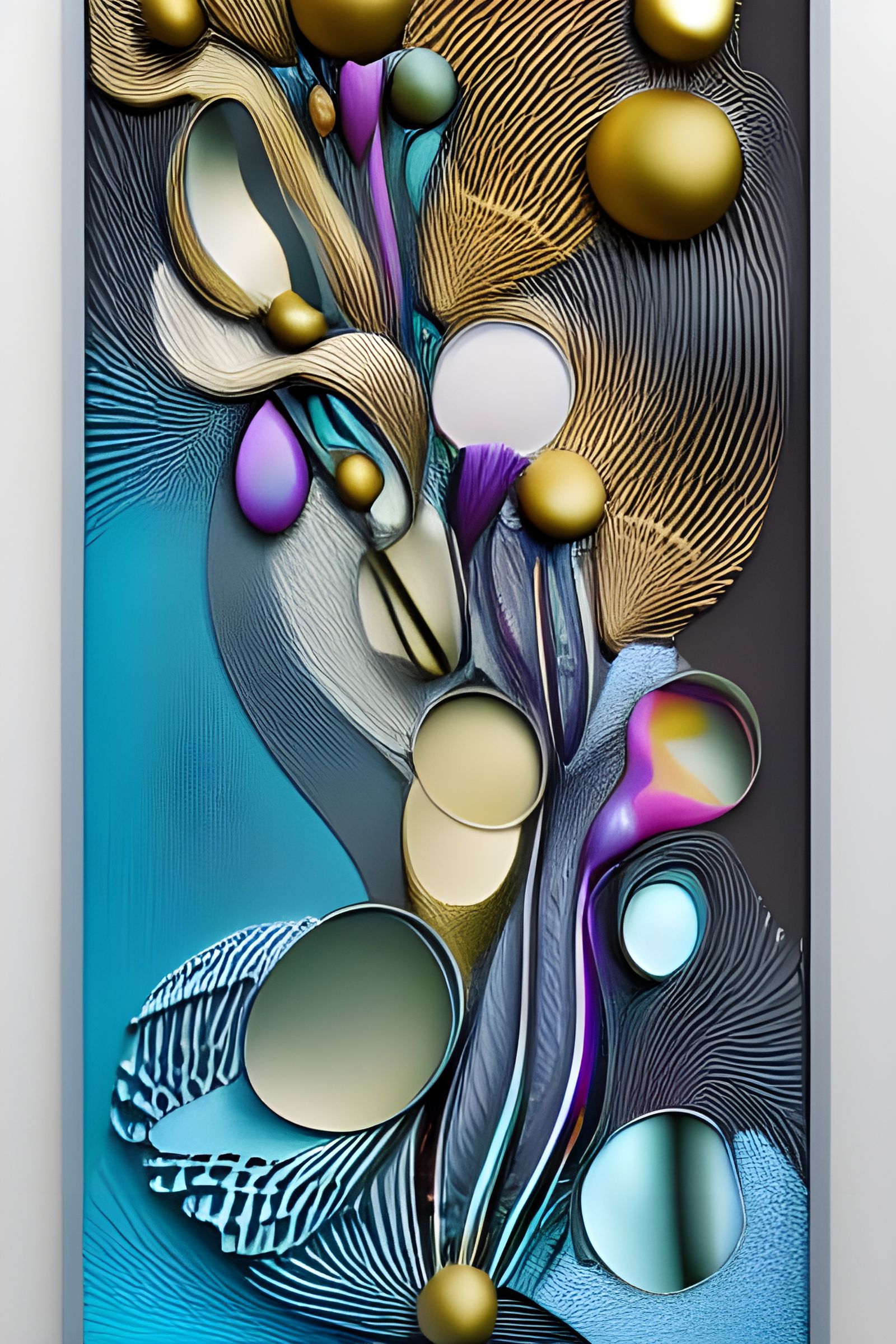 Vivid Abstract 3D Floral Glass Art