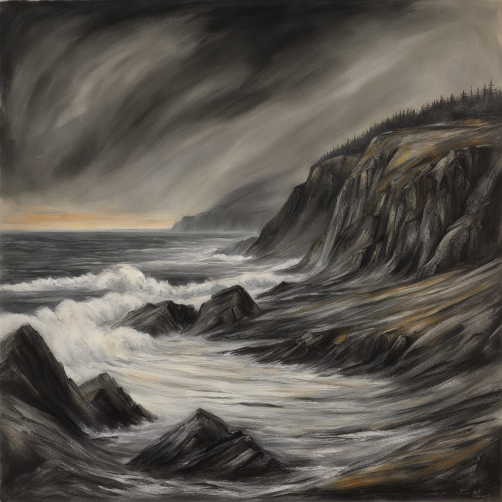 Harsh coastal shoreline